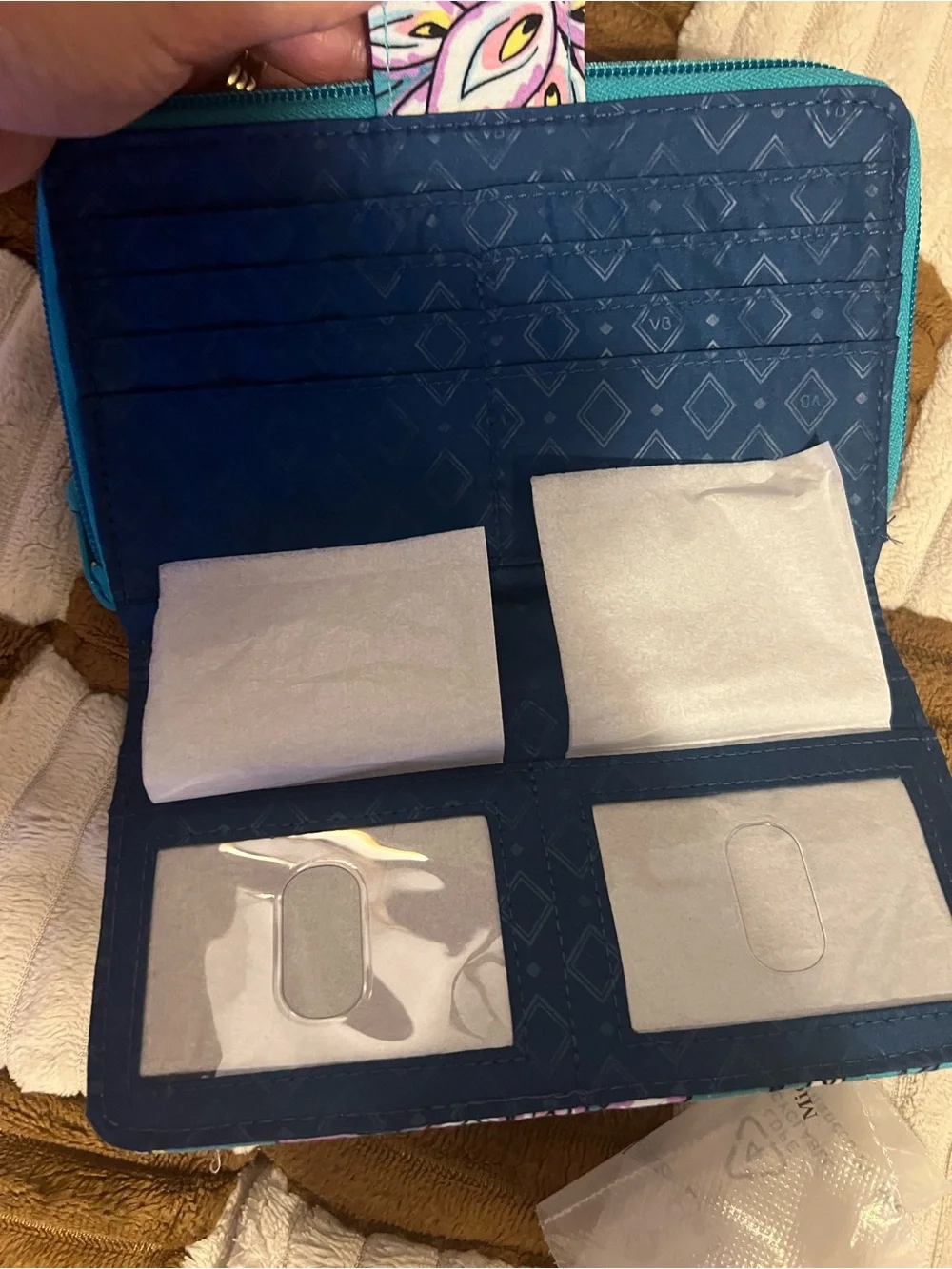Vera Bradley RFID Turnlock Wallet in Peacock Garden NWTS!